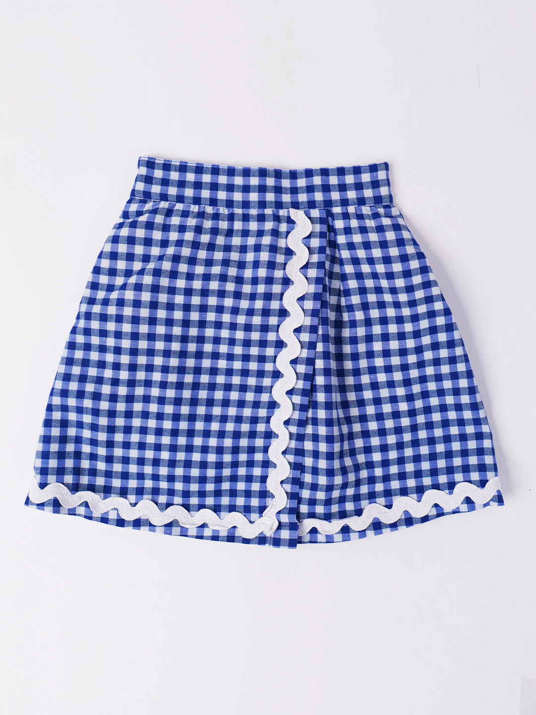2-Piece Blue Cotton Top & Skirt Set (SK25008807) - Image 5