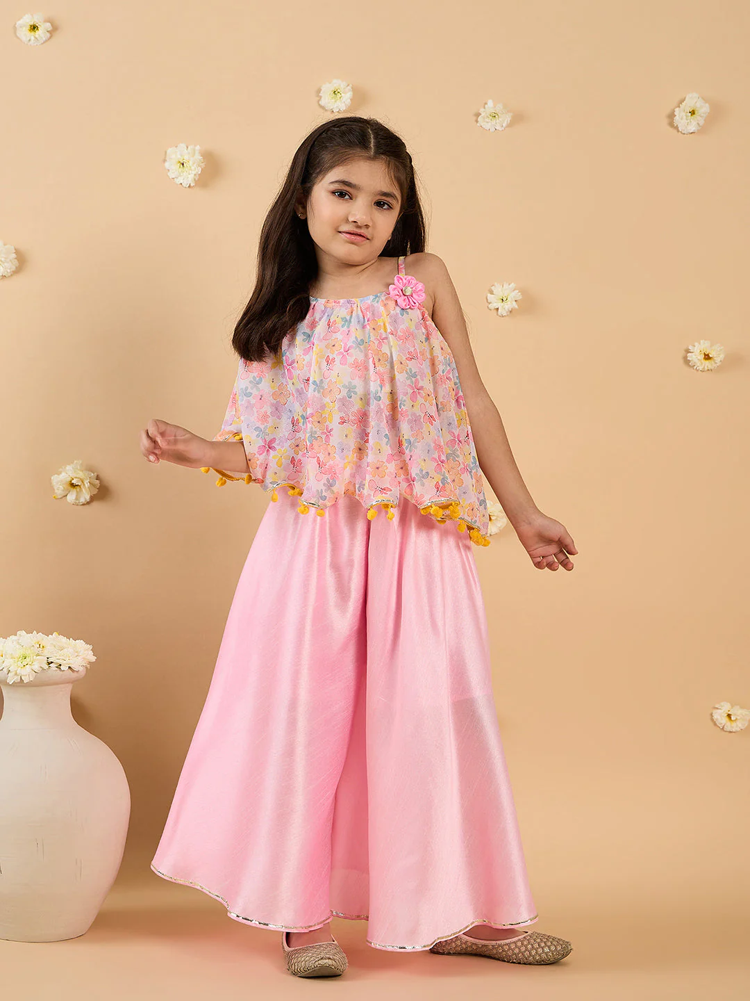 2-Piece Georgette Top & Palazzo Set (IW25005803) - Image 4