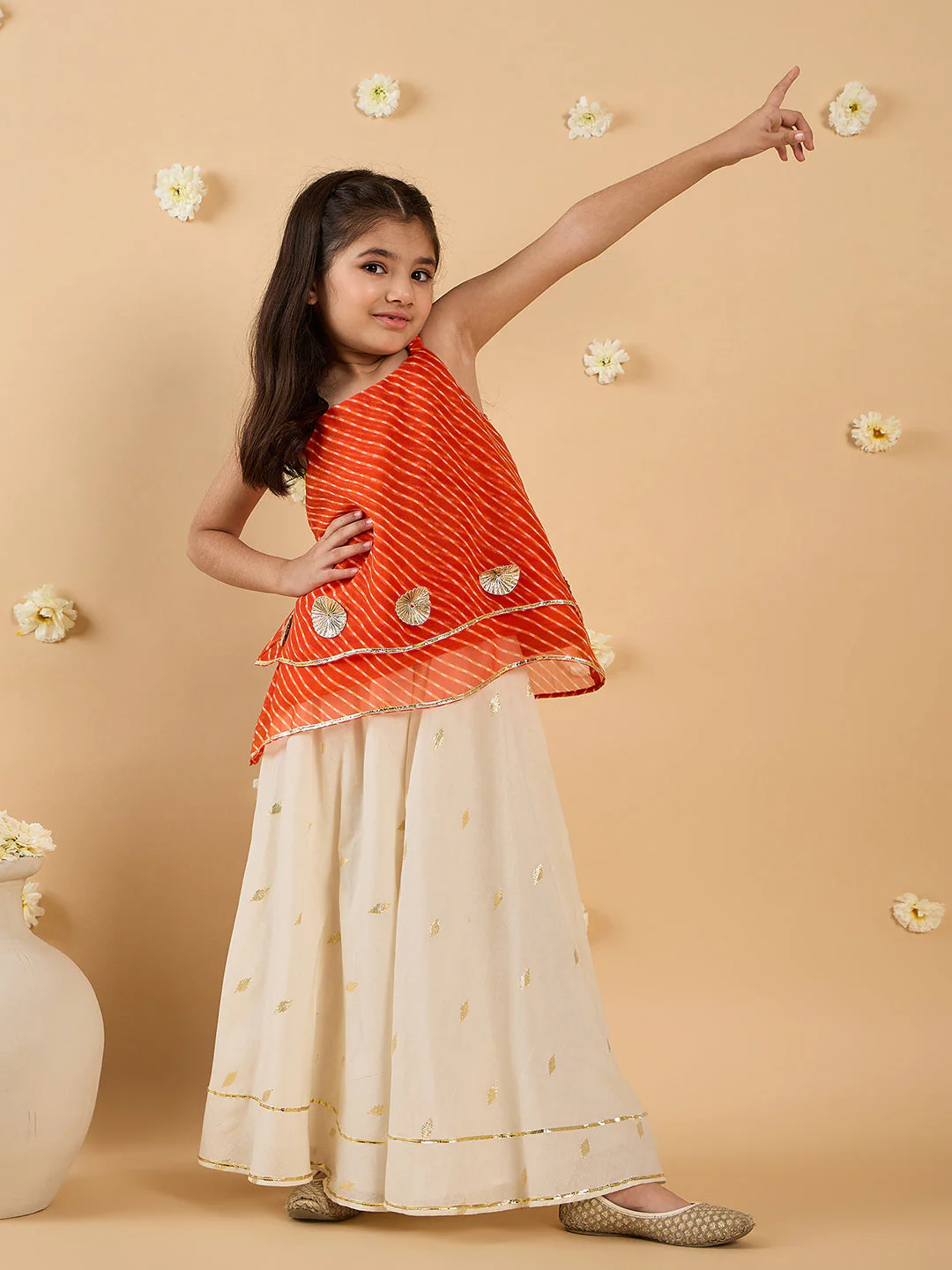 2-Piece Red & White Top & Palazzo Set (IW25006004) - Image 4