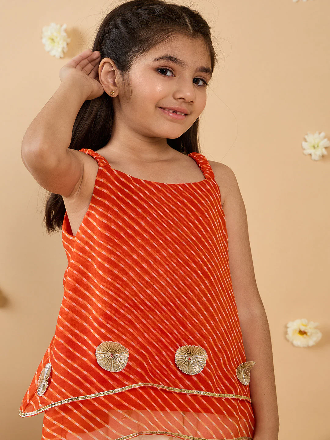 2-Piece Red & White Top & Palazzo Set (IW25006004) - Image 5