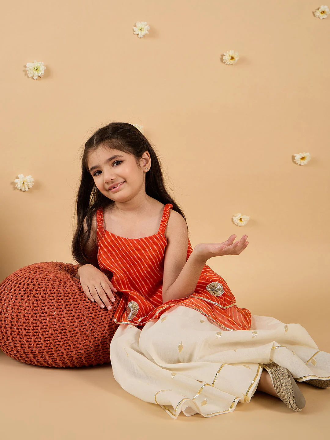 2-Piece Red & White Top & Palazzo Set (IW25006004) - Image 7