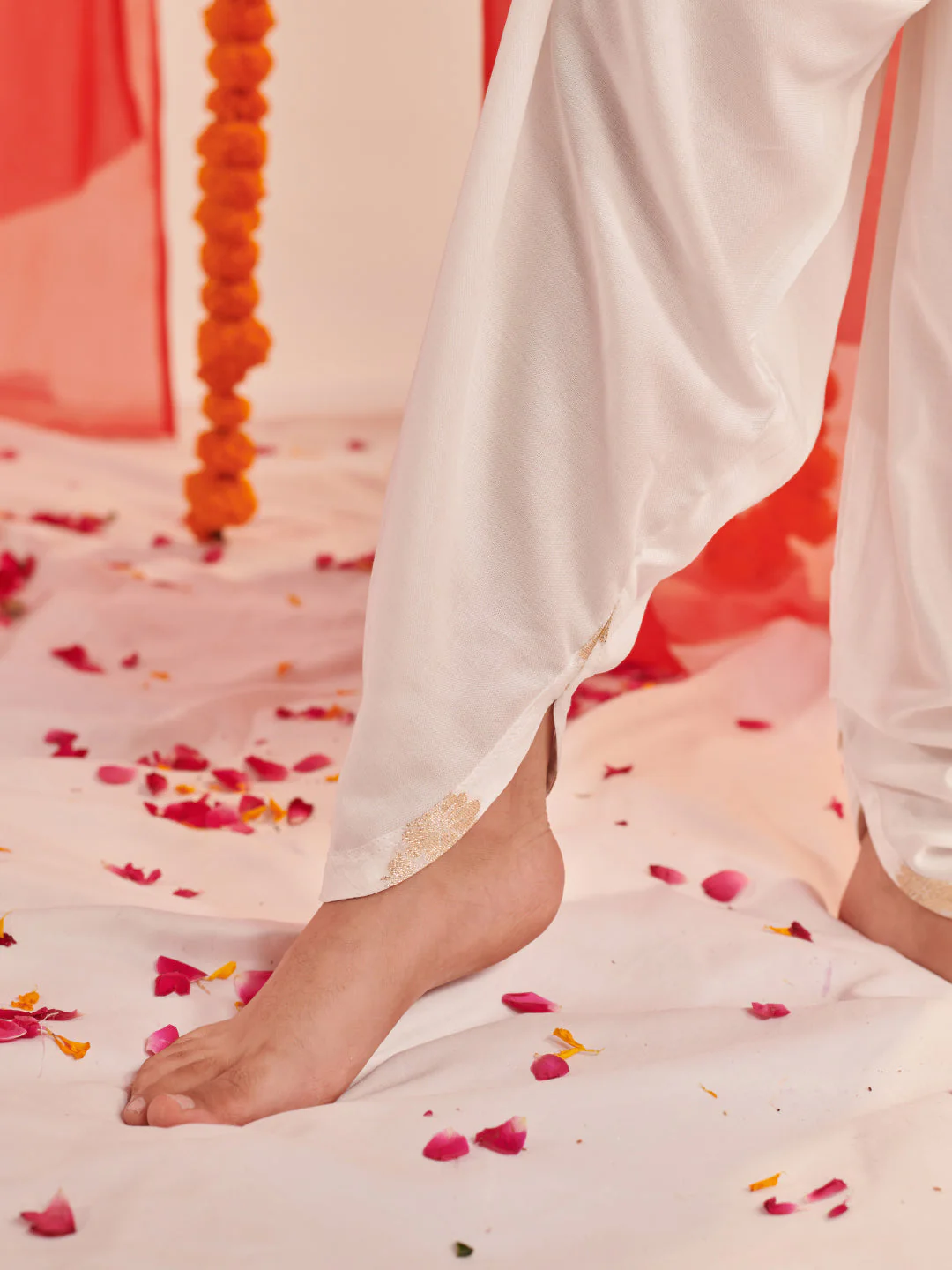 Boys Floral Printed Regular Kurta With Dhoti Pants (KP-BROCADEBOOTI) - Image 7