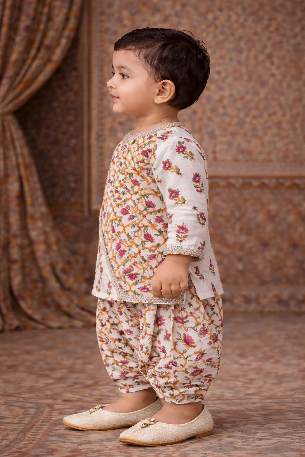 Pspeaches Baby Boy Printed Kurta Dhoti Set (inb-dhotiprint) - Image 3