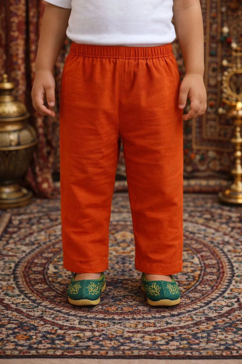 Pspeaches Baby Boy Printed Kurta Pajama Set (Inb-greenred) - Image 5