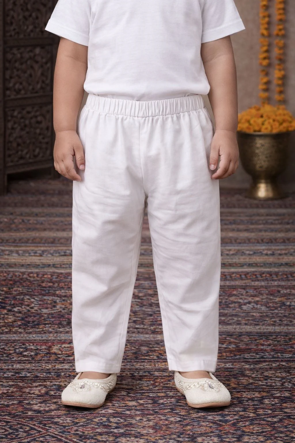 Pspeaches Baby Boy Printed Kurta Pajama Set (inb-orangedobby) - Image 5