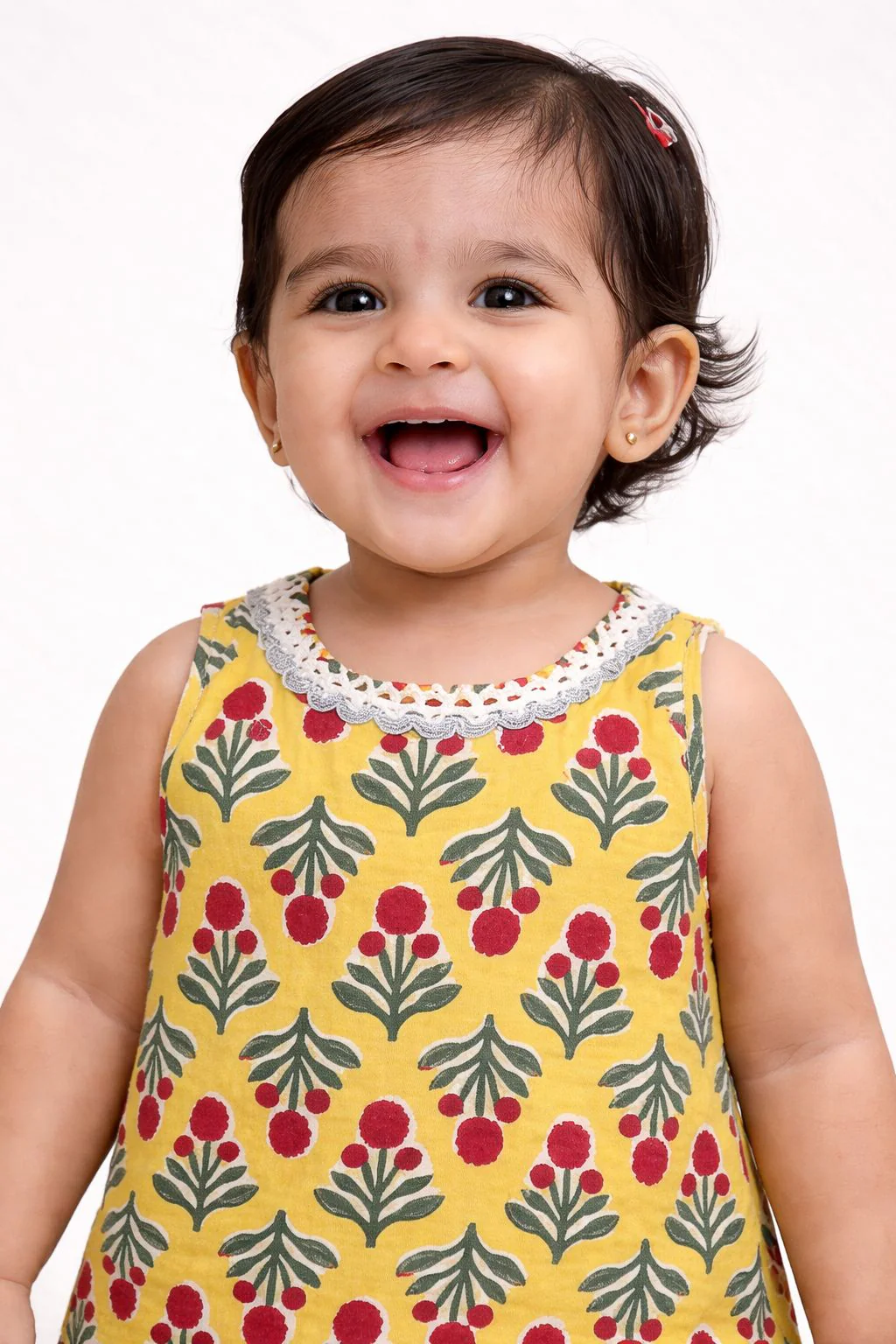 Pspeaches Baby Girl Printed Kurta Dhoti Set (ing-yellowbooti) - Image 4