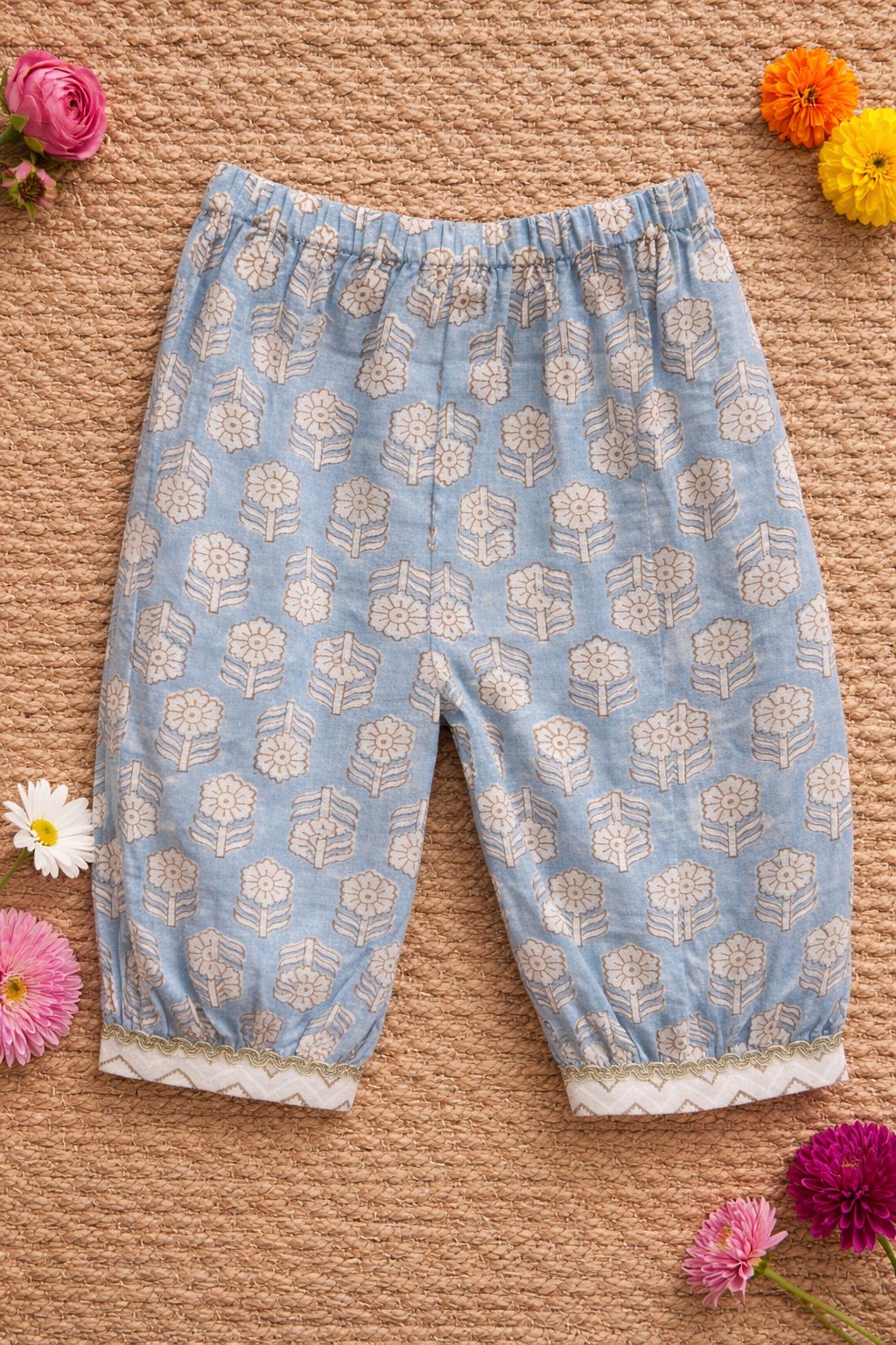 Pspeaches Baby Girl Printed Kurta Pajama Set (ing-bluebooti) - Image 5