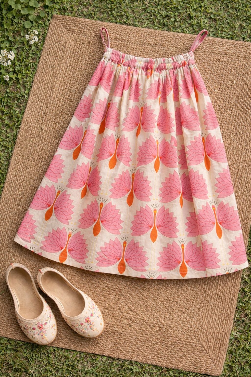 Pspeaches Baby Girl Printed Lehenga Choli Set (ing-Lpeacock) - Image 5