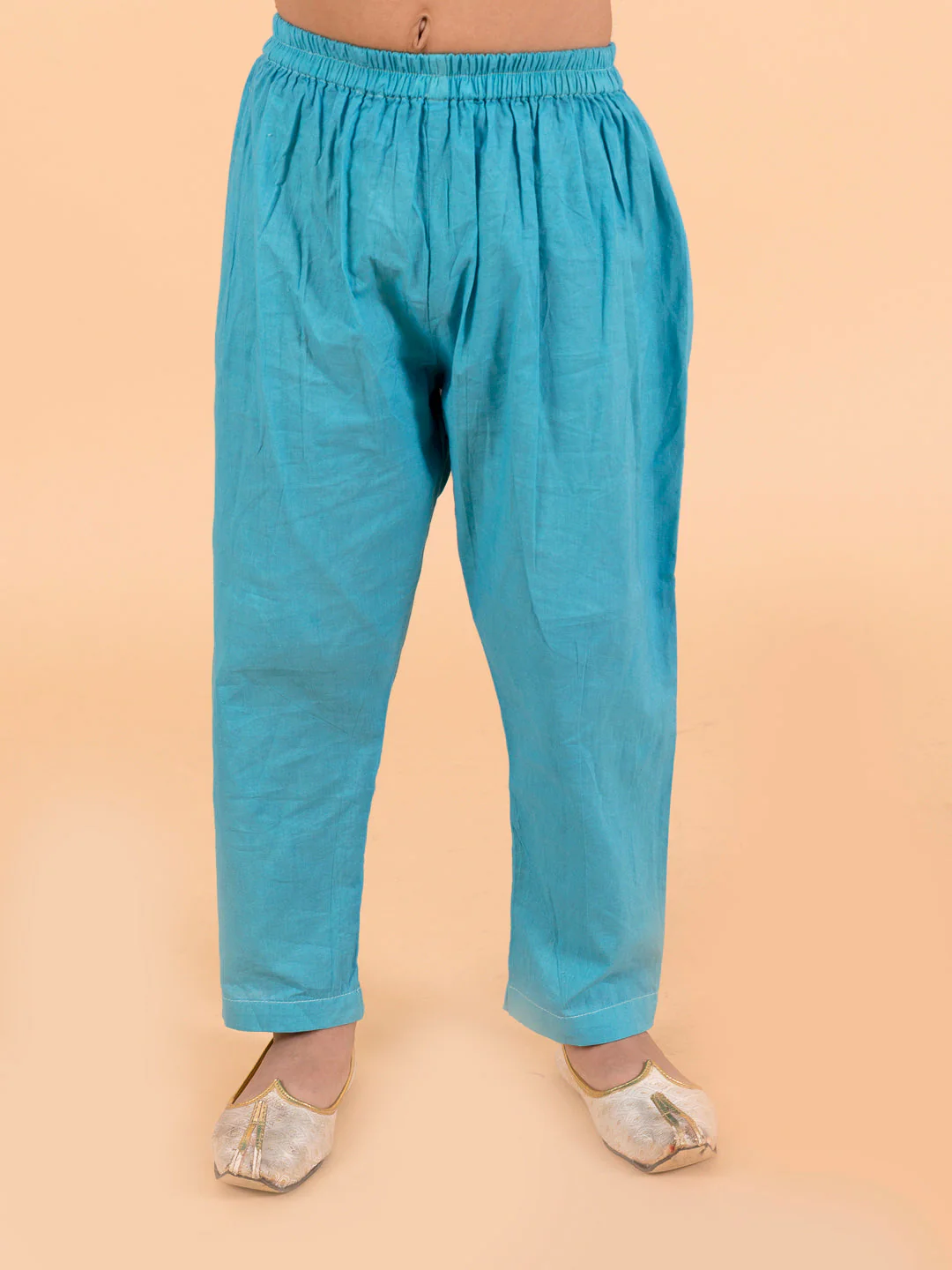 Boys Sea Green Printed Kurta with Pyjama Set (Kp-lotus) - Image 5